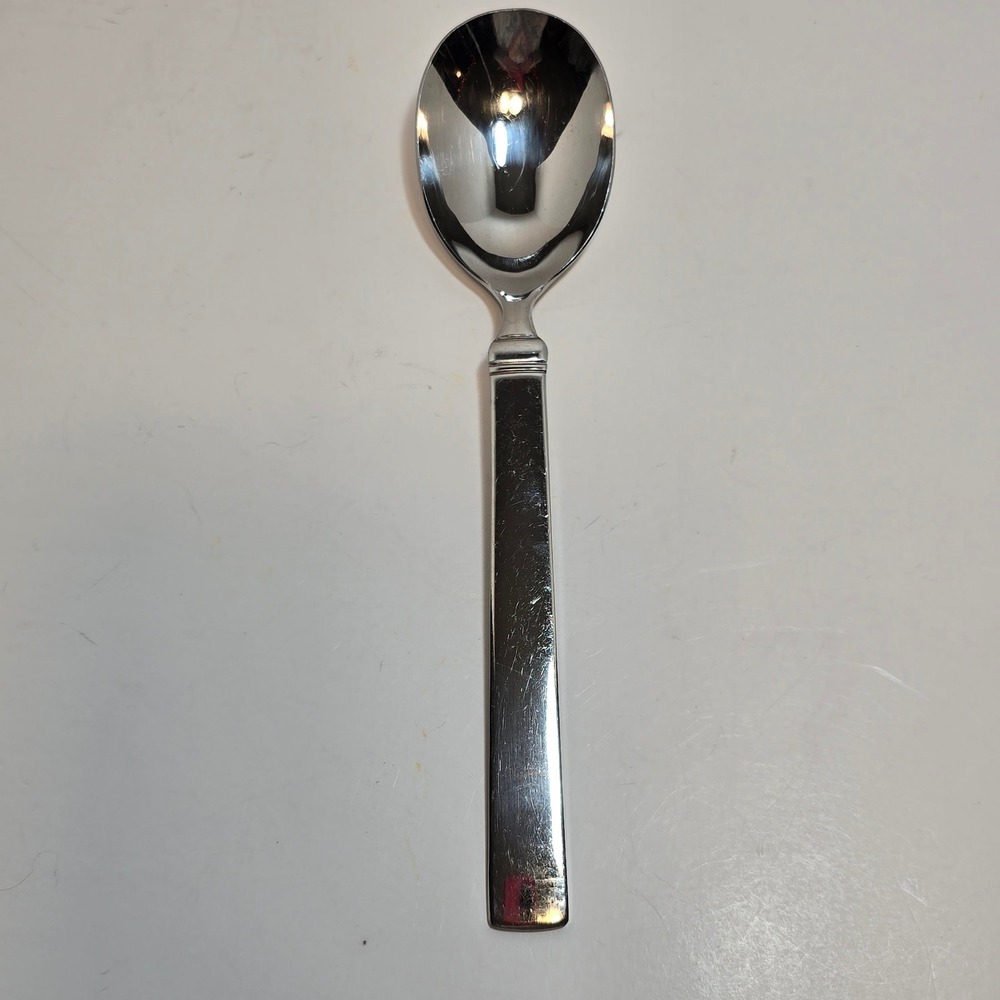 Pfaltzgraff‎ Peyton Pattern 18/8 Stainless Steel Serving Spoon Silver  Emblem